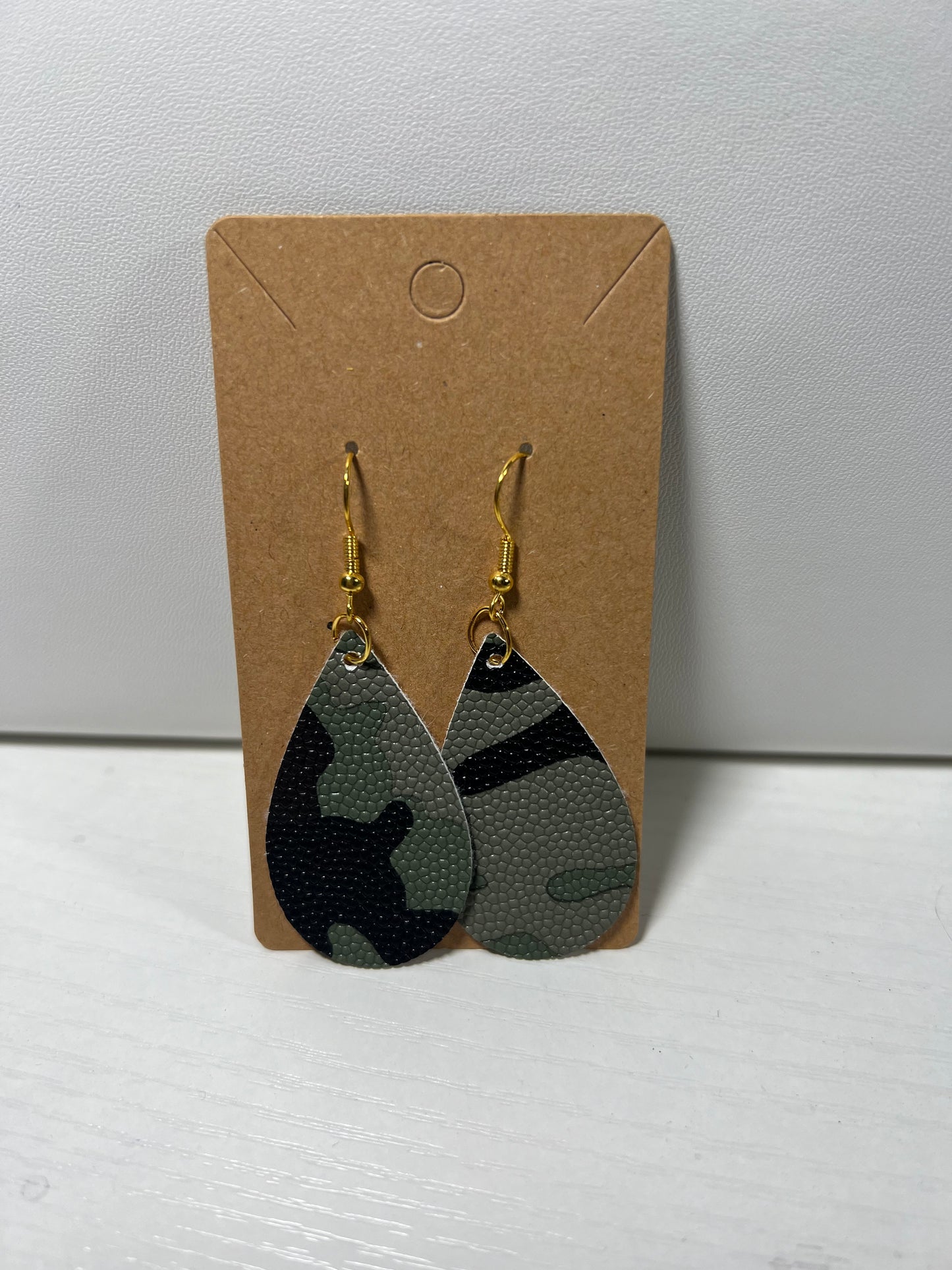 Camo Green Earrings